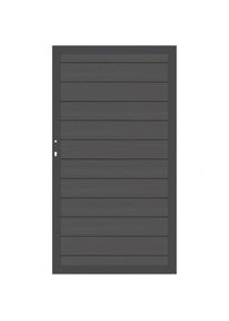 Portail jardin bois composite, TraumGarten SYSTEM WPC anthracite, cadre anthracite, DIN gauche