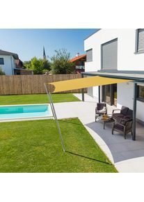 Windhager voile d'ombrage CANNES jaune occultation, 4x4 m, carr&eacute;e
