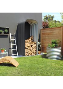 Abri b&ucirc;ches Vitavia Lignum abri bois de chemin&eacute;e, (LxPxH) 0,99x0,86x2,23 m, 858 Hoch,granti