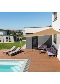 Windhager Voile d'ombrage CAPRI roseau Protection solaire, 5x5x5 m, triangulaire