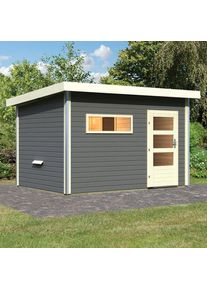 Maison de sauna Karibu Skrollan 3 Terragrau, sans po&ecirc;le