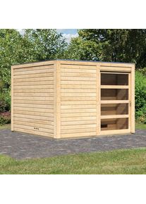 Maison de sauna Karibu Cuben bois naturel, sans po&ecirc;le