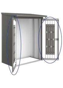 Kit de porte pour abri &agrave; b&ucirc;ches BioHort Woodstock gris quartz m&eacute;tallis&eacute;, 150 (157x171 cm)