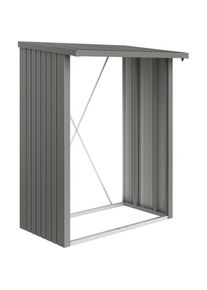 Abri b&ucirc;ches BioHort WoodStock gris quartz m&eacute;tallis&eacute;, 150 (157x199x102 cm)