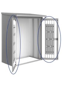 Kit de porte pour abri &agrave; b&ucirc;ches BioHort Woodstock argent m&eacute;tallis&eacute;, 150 (157x171 cm)