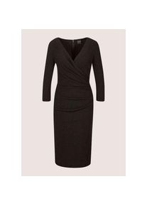 Madeleine Mode MADELEINE, Damen, Etuikleid &raquo;Etuikleid Stretchkleid in Wickeloptik&laquo;, schwarz, N-Gr, 40 - N-Gr, schwarz, Figurbetonte Silhouette, L&auml;nge ca. 102 cm