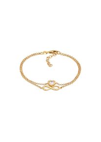 Elli, Damen, Armkette &raquo;Armband Layer Infinity Herz Unendlichkeit 925 Silber&laquo;, Gold, Gold, Elegantes Infinity Armband f&uuml;r Damen