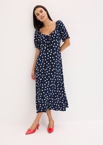 Midikjole i viskosemiks, bl&aring;, st&oslash;rrelse 48/50 (XL), bonprix