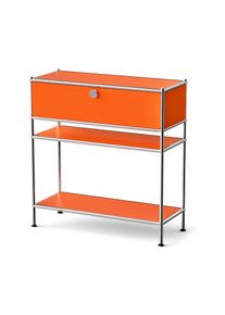 Tchibo - &raquo;Cn3 Slim Line&laquo; f&eacute;m konzolasztal fi&oacute;kkal - narancss&aacute;rga