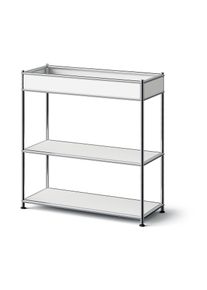 Tchibo - &raquo;Cn3 Slim Line&laquo; f&eacute;m konzolasztal t&aacute;rol&oacute;fel&uuml;lettel - feh&eacute;r