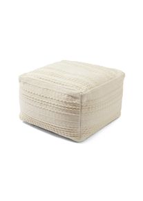 Tchibo - Sitzpouf - 50x50x30cm - creme - Baumwolle / Polypropylen