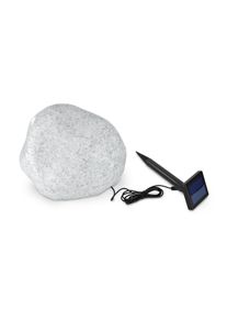 Tchibo - Solar-Leuchte &raquo;Stein&laquo; - 35x26x26cm - grau - Polyethylen / Acryl