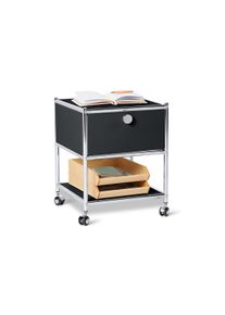 Tchibo - Metalowy stolik z szufladą &bdquo;Cn3&rdquo; - kolor: czarny