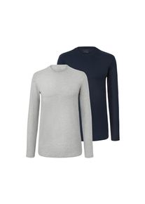 Tchibo - Koszulki z długim rękawem - dla pan&oacute;w - rozmiar 3XL 64/66 - kolor: szary/niebieski