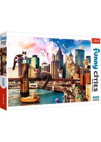 Trefl Puzzle - Funny Cities - Cats in New York (1000 pieces) Boden