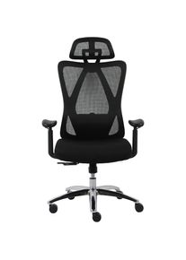 OTTO home B&uuml;rostuhl &raquo;ZAMIR, verstellbare Kopfst&uuml;tze, Lendenwirbelst&uuml;tze,&laquo; () Mesh Schreibtischstuhl, Chefsessel mit Wippfunktion & Hartbodenrollen