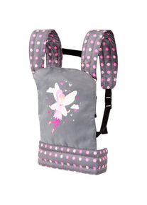 BAYER Puppen Trage &raquo;grau/rosa Schmetterling&laquo;