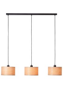 Brilliant Pendelleuchte &raquo;Romm&laquo; E27 1 Stk. 3flg holz hell/schwarz