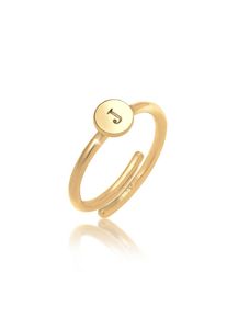 Elli Silberring &raquo;Ring Verstellbar Initiale Kreis 925 Sterling Silber&laquo;