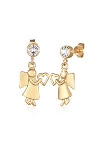 Elli Paar Ohrstecker &raquo;Ohrringe Ohrringe Engel Herz Talisman Kristalle 925 Silber&laquo;