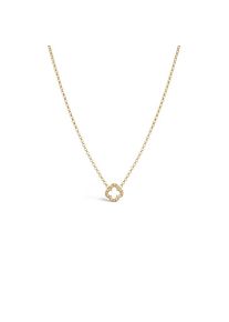 Elli Choker &raquo;Halskette Choker Kleeblatt Zirkonia Wei&szlig; 925 Sterling Silber&laquo;