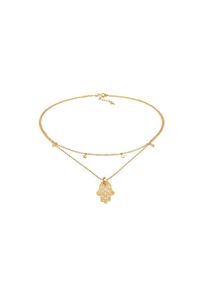 Elli Choker &raquo;Halskette Choker Pl&auml;ttchen Fatimas Hand Zirkonia 925 Silber&laquo;