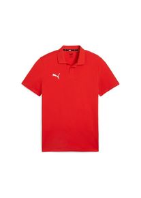Puma, Damen, Poloshirt &raquo;TEAMGOAL CASUALS POLO&laquo; Regular fit Passform, V-Ausschnitt, Kurzarm-Design, Puma Red-Puma White, L, Puma Red-Puma White, 