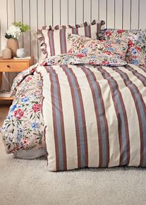 bonprix Pościel w roślinny wz&oacute;r, wielokolorowy, 1x 80/80 cm, 1x 135/200 cm