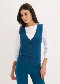 bonprix Femei Vestă tricotată, albastru, 36/38