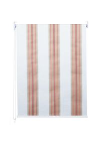 Rollo HWC-D52, Fensterrollo Seitenzugrollo Jalousie, 110x230cm Sonnenschutz Verdunkelung blickdicht ~ wei&szlig;/rot/beige