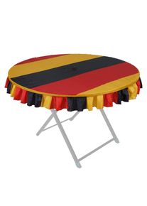 Tischdecke HWC-D18, Biergartentisch-Husse Tischhusse, Deutschland WM EM &Oslash;115cm