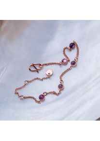 Holzkern Bracelets Femme or rose et am&eacute;thyste