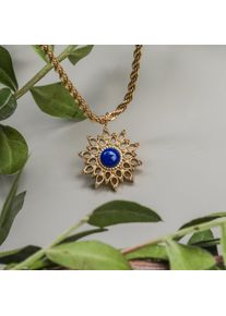 Holzkern Necklaces Women Gold and Lapis lazuli