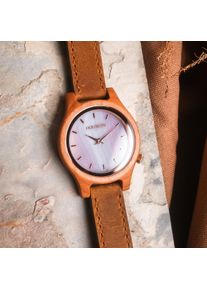 Women's Watch Cinque Terre, Stylish Rose Nacre, Genuine Leather Strap, Perfect Gift Idea