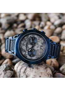 Holzkern; Wood Watch Caldera (Marble/Blue), Men, Natural wood