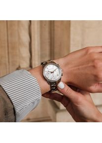 Holzkern; Wood Watch The Balanced (Nacre/Silver), Women, Natural wood