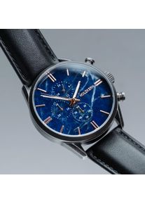 Holzkern; Wood Watch Gifted (Sodalite/Black), Men, Natural wood