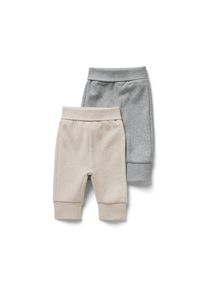 Tchibo - 2 Baby-Sweathosen mit angerauter Innenseite - Baby - Gr. 86/92 - beige