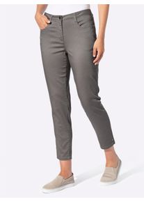 Damen Druckhose in 5-Pocket-Form in grau-bedruckt ,Gr&ouml;&szlig;e 36, WITT, 98% Baumwolle, 2% Elasthan