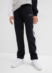 bonprix Pantaloni sport din bumbac organic 100%, negru, 128/134