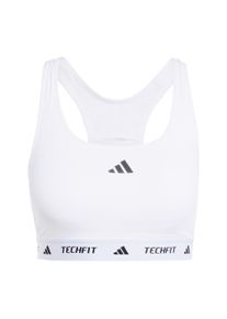 adidas Performance, Damer, Sports-BH 'TECHFIT', Sort / Hvid, St&oslash;rrelse XXXS/XXS