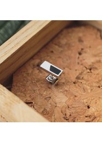 Holzkern Earrings Women Silver and Slate