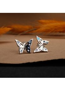 Holzkern Earrings Women Silver and Nacre