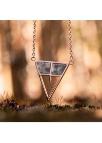 Holzkern Necklaces Women Rose Gold and Gray Marble