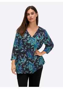 sheego, Damer, Tunika, Cyanbl&aring; , St&oslash;rrelse 54