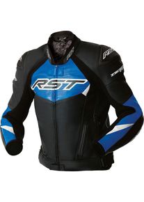 RST Tractech Evo D3O, leather jacket perforated , color: Black/Blue/White , size: XL