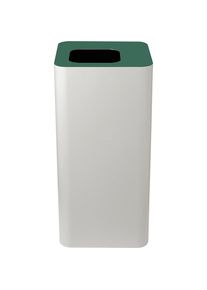 Contenedor de reciclaje Pure, capacidad 100 l, blanco / verde