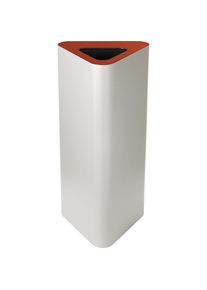 Wertstoffsammler Pure, dreieckig, Volumen 60 l, wei&szlig; / rot