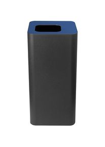 Afvalbak voor kringloopmateriaal Pure, inhoud 100 l, zwart / blauw