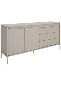 Xora Sideboard , Kaschmir , Metall, Holzwerkstoff , 2 F&auml;cher , 3 Schubladen , 160x77x40 cm , Beim&ouml;bel erh&auml;ltlich, stehend , Kleinm&ouml;bel, Kommoden, Sideboards
